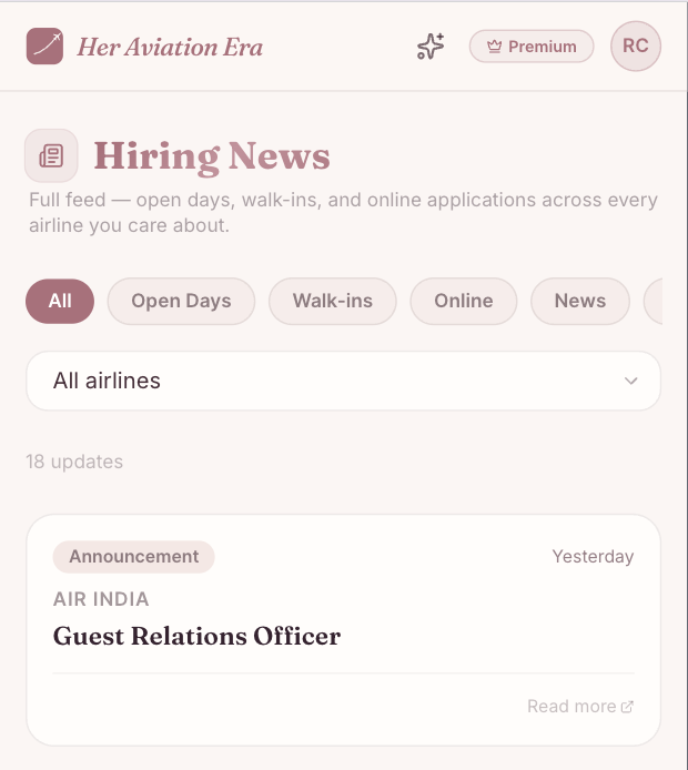 Live Hiring Feed preview