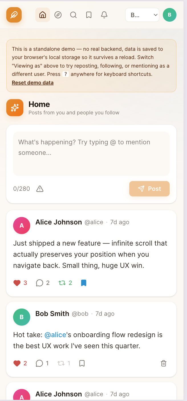 Perch Feed preview