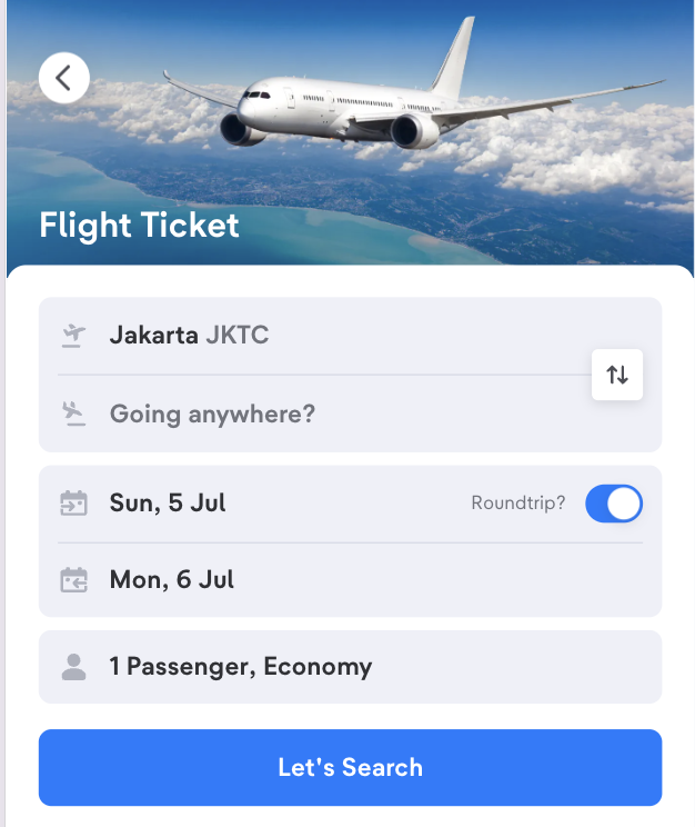 tiket.com Flight revamp preview